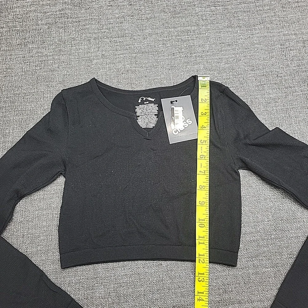 Art Class Kids Girls Long Sleeves Top Medium Sz 8 Black Casual Tee Shirt